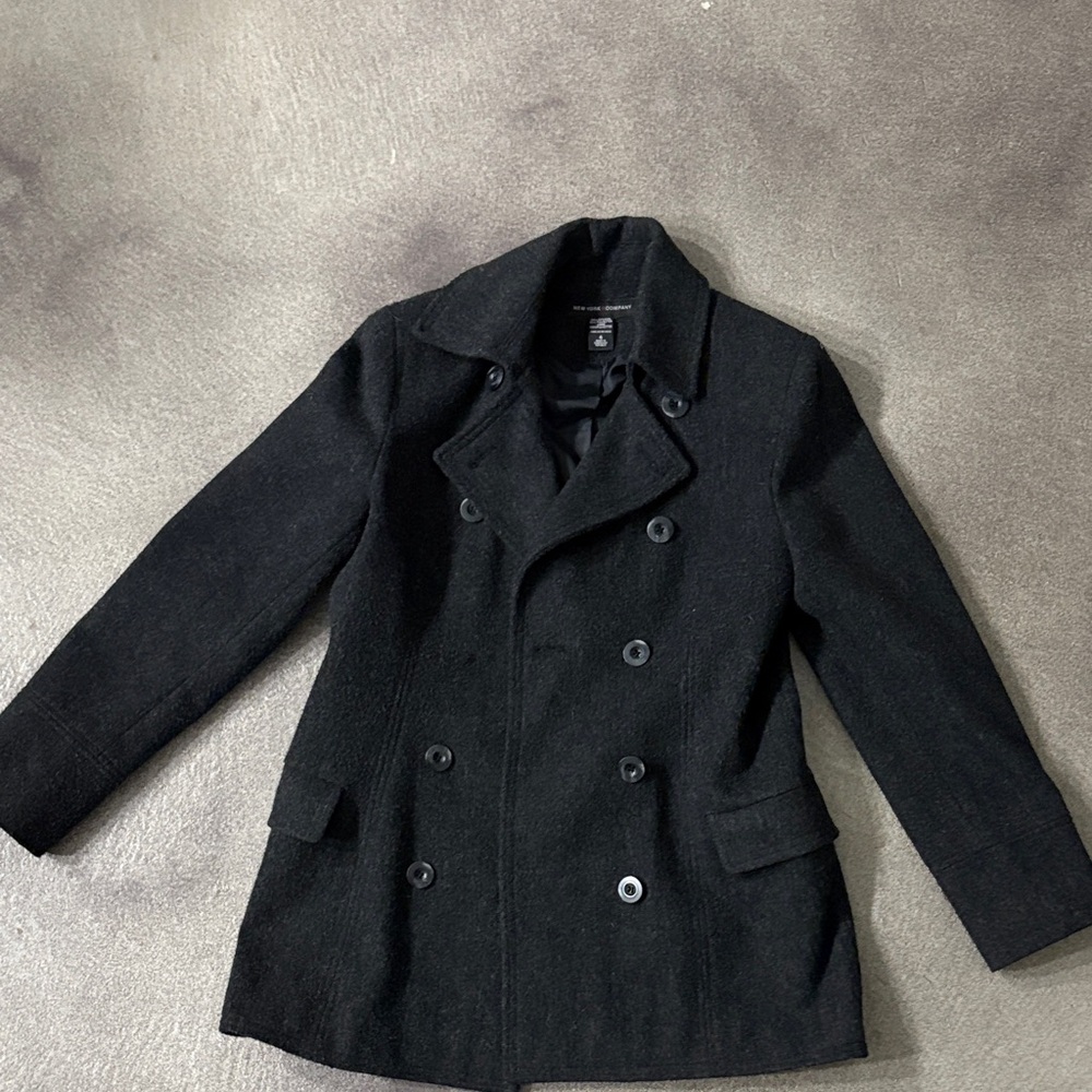 Women’s New York & Company Dark Grey Pea Coat (4)
